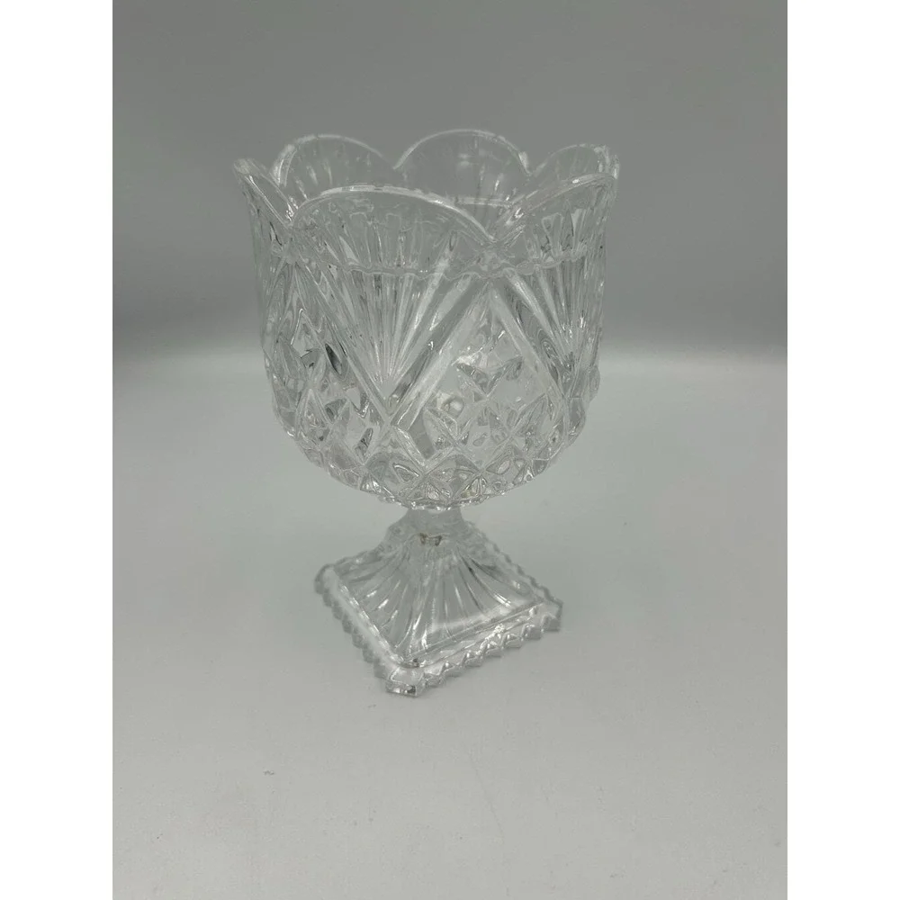 Shannon Designs of Ireland 24% Lead Crystal Tulip Vase Candy Dish Candle Holder